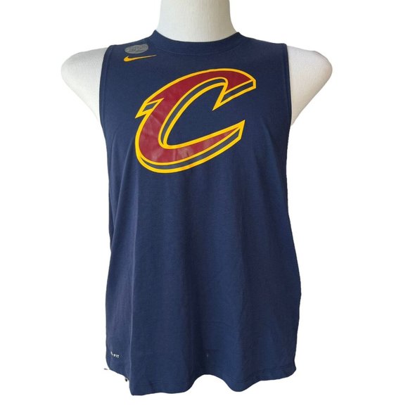 Nike Other - Nike Mens Medium Cleveland Cavaliers Tank Top Shirt Blue Sleeveless NBA New